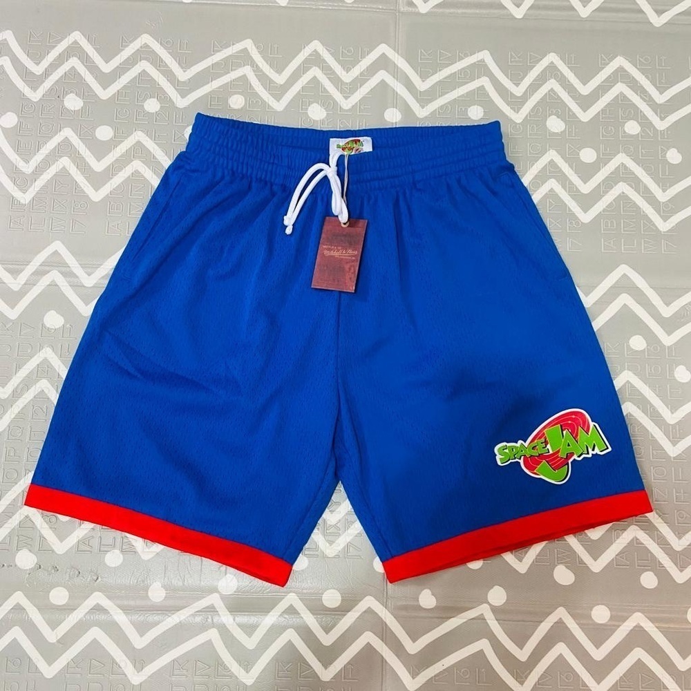 Mitchell And Ness space jam basketball shorts lebron jordan